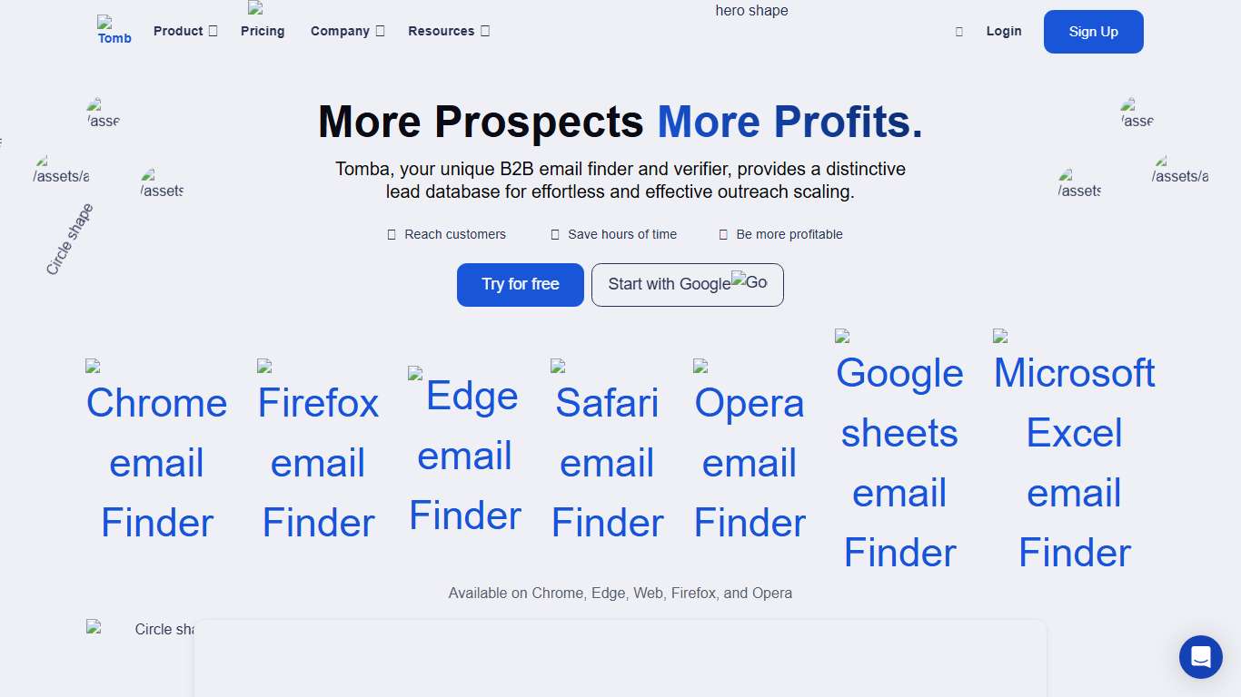 Find email addresses in seconds | Tomba